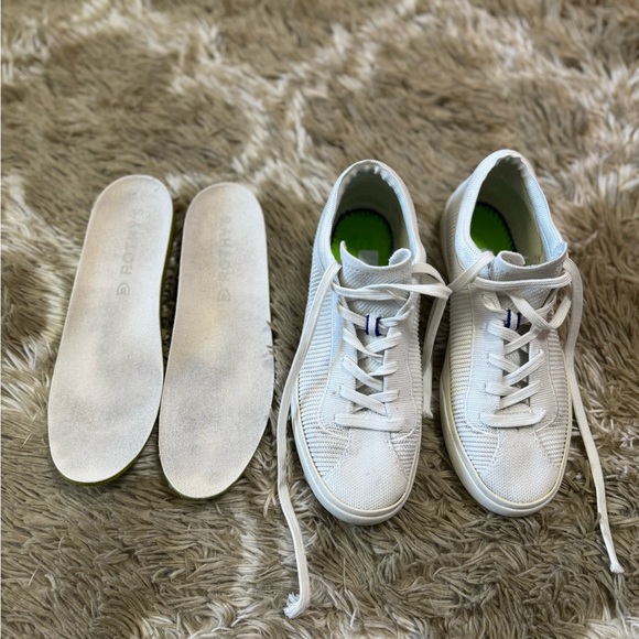 Rothy’s The Lace Up Sneakers Bright White size 8 - Picture 8 of 10